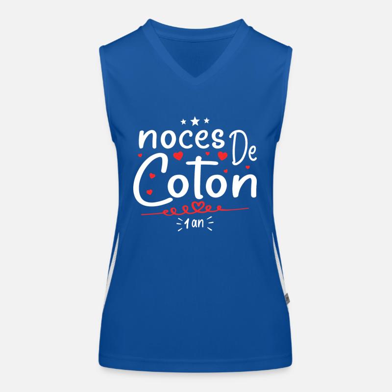 noces de coton Débardeur respirant contrasté Femme