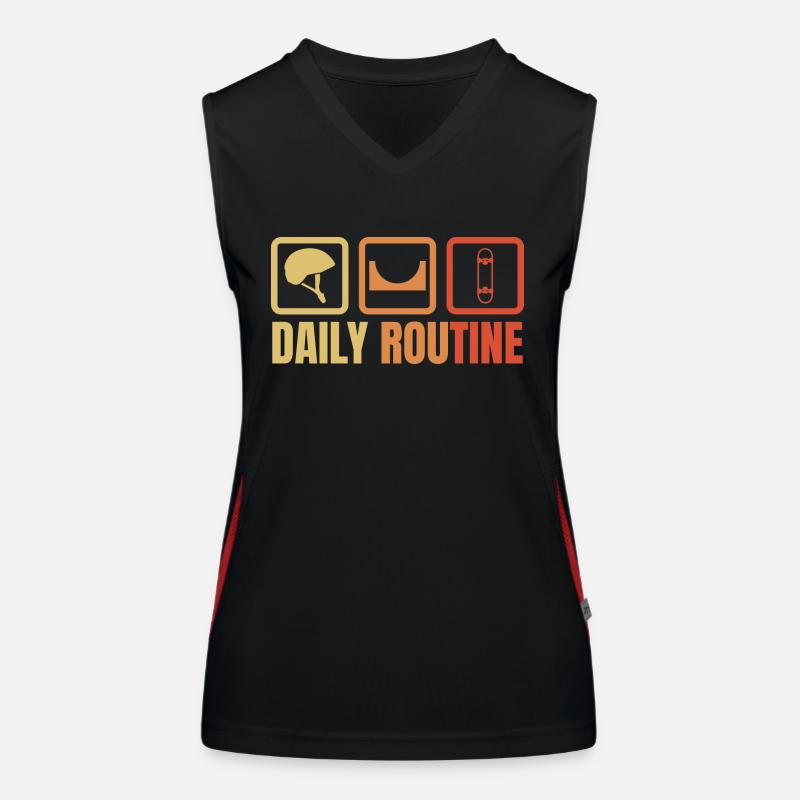 Routine quotidienne du patineur Débardeur respirant contrasté Femme