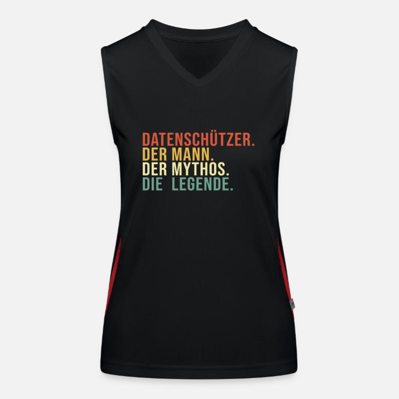 Datenschützer Mann Mythos Legende Datenschützer Funktionelles Kontrast-Tank Top für Frauen