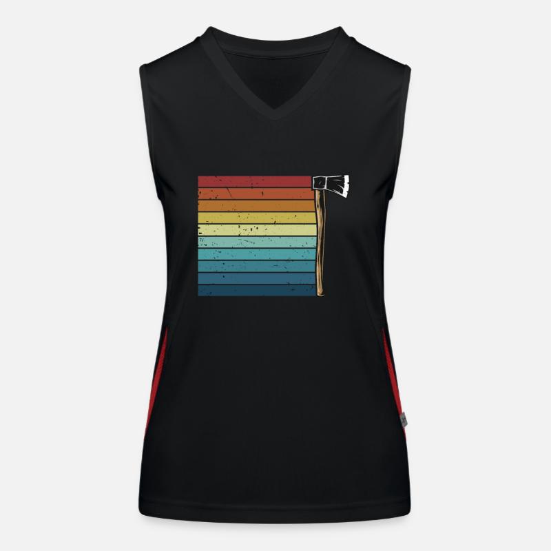 Retro Axe Throwing Competition Game Professional Women's Functional Contrast Tank Top