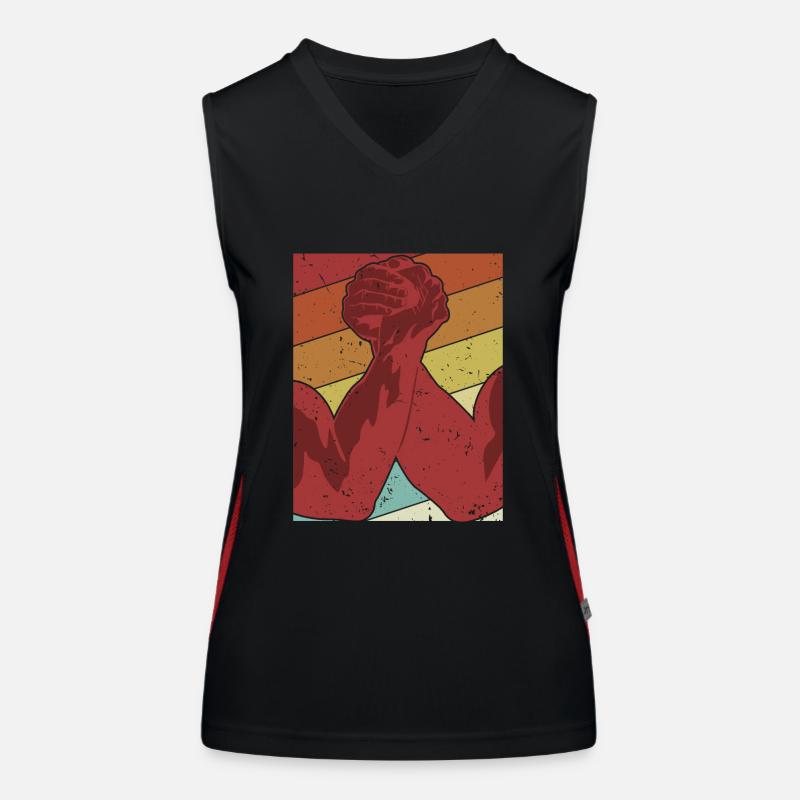 Techniques rétro Exercice Main Lutte Bras Débardeur respirant contrasté Femme