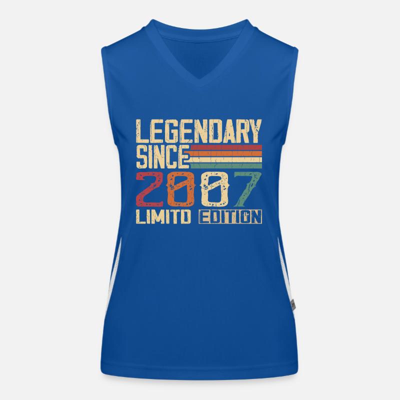 Original 2007 Vintage Birthday Gift 2007 Women's Functional Contrast Tank Top