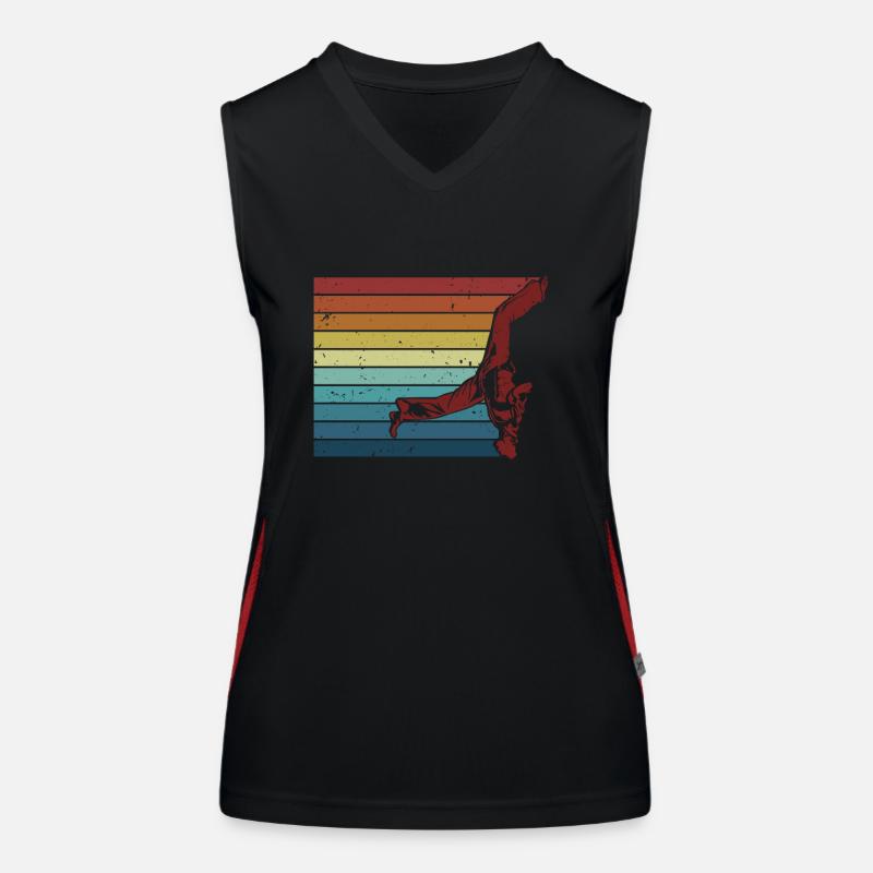Retro Ginga Capoeirista Tanzprofi Funktionelles Kontrast-Tank Top für Frauen