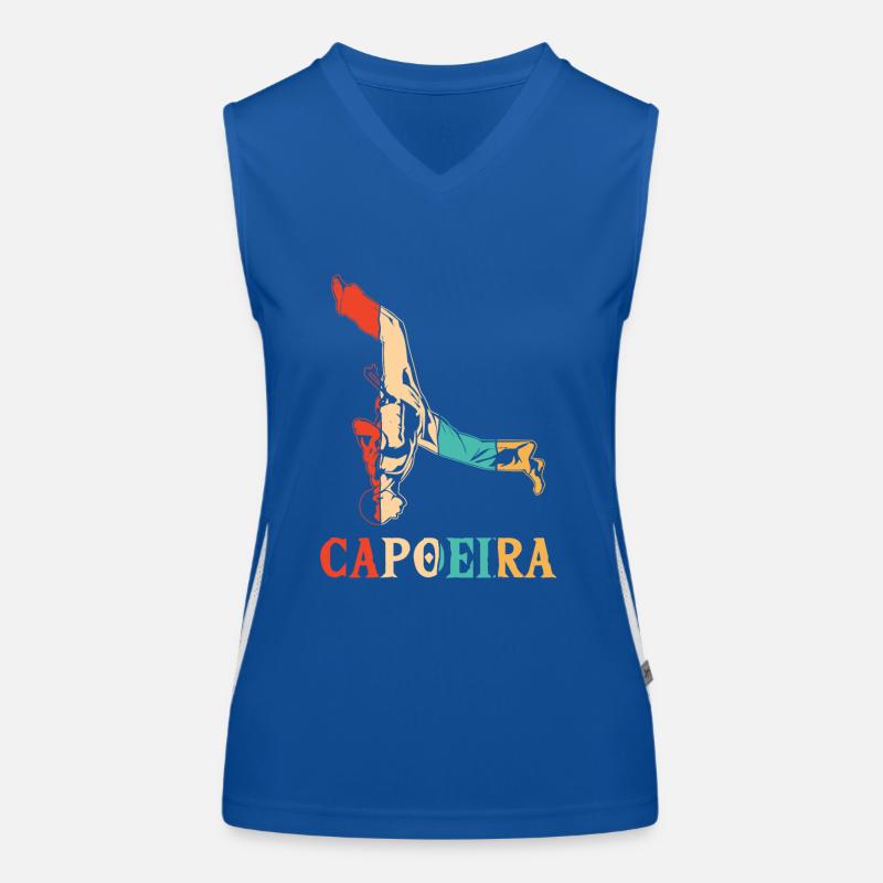 Rétro Ginga Capoeirista Professionnel de la Danse Débardeur respirant contrasté Femme