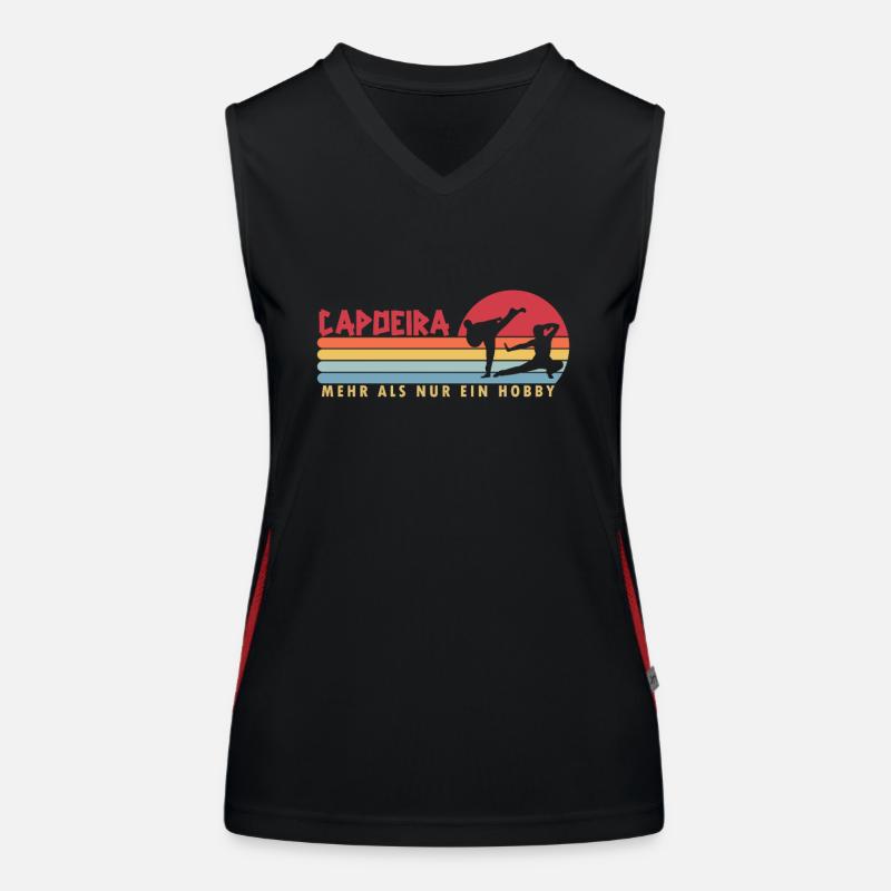 Capoeira mehr als ein Hobby Capoeirista Ginga Funktionelles Kontrast-Tank Top für Frauen