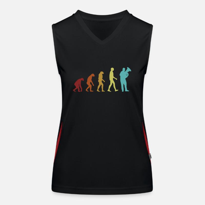Euphonist Evolution Euphonist Euphoniumist Spieler Funktionelles Kontrast-Tank Top für Frauen