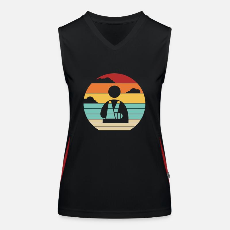 Retro Broken Arm Leg Broken Bone Broken Finger Women's Functional Contrast Tank Top