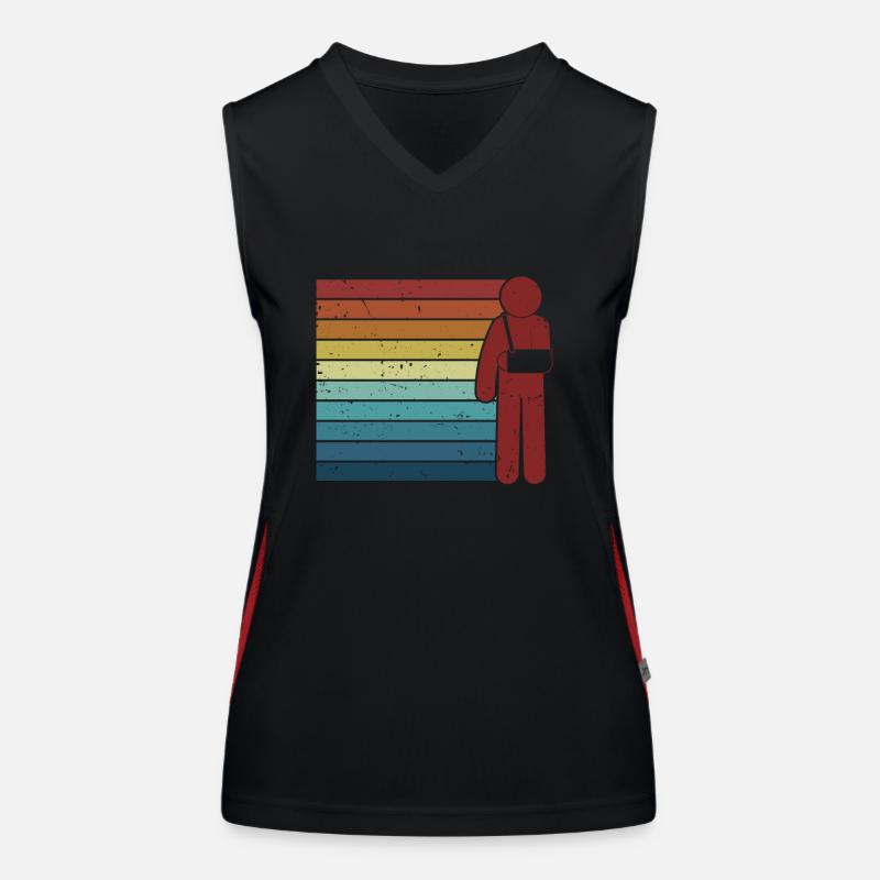 Retro Broken Bone Broken Finger Broken Arm Leg Women's Functional Contrast Tank Top