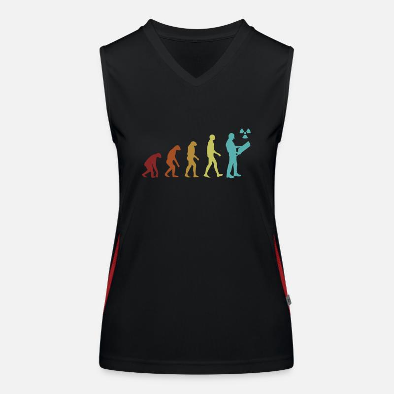 Nuclear Engineer Evolution Uranium Energy Nuclear Women's Functional Contrast Tank Top