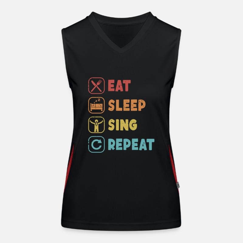 Eat Sleep Sing Repeat Opera House Vocalist Opera Women's Functional Contrast Tank Top