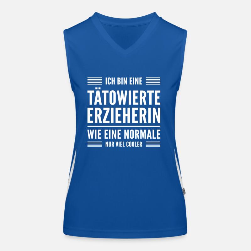 Erzieherin T-Shirt Geschenk Funktionelles Kontrast-Tank Top für Frauen