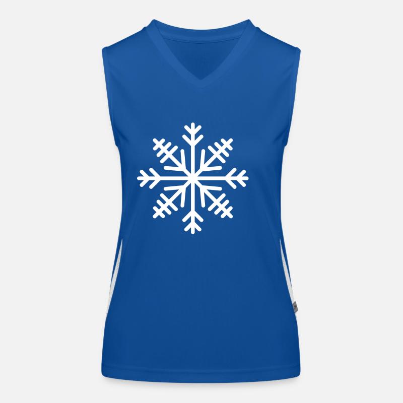 Schneeflocke Funktionelles Kontrast-Tank Top für Frauen