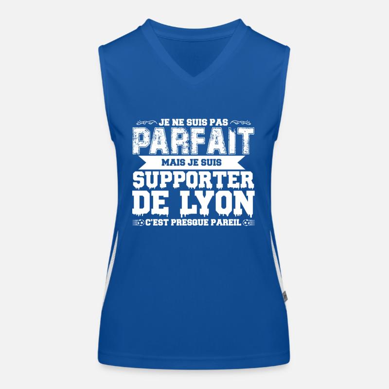 Je ne suis pas parfait mais je supporte Lyon Débardeur respirant contrasté Femme