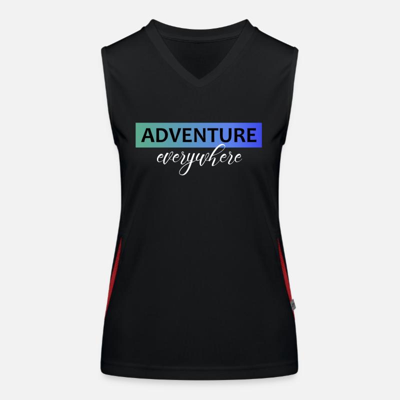Adventure everywhere Funktionelles Kontrast-Tank Top für Frauen