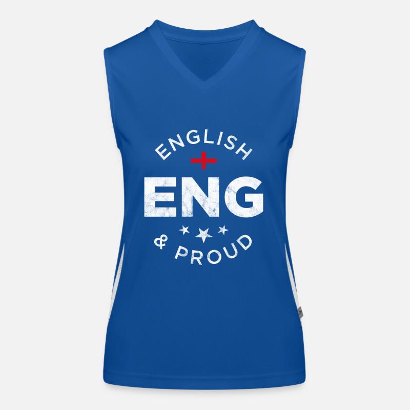 Englisch und Stolz Funktionelles Kontrast-Tank Top für Frauen
