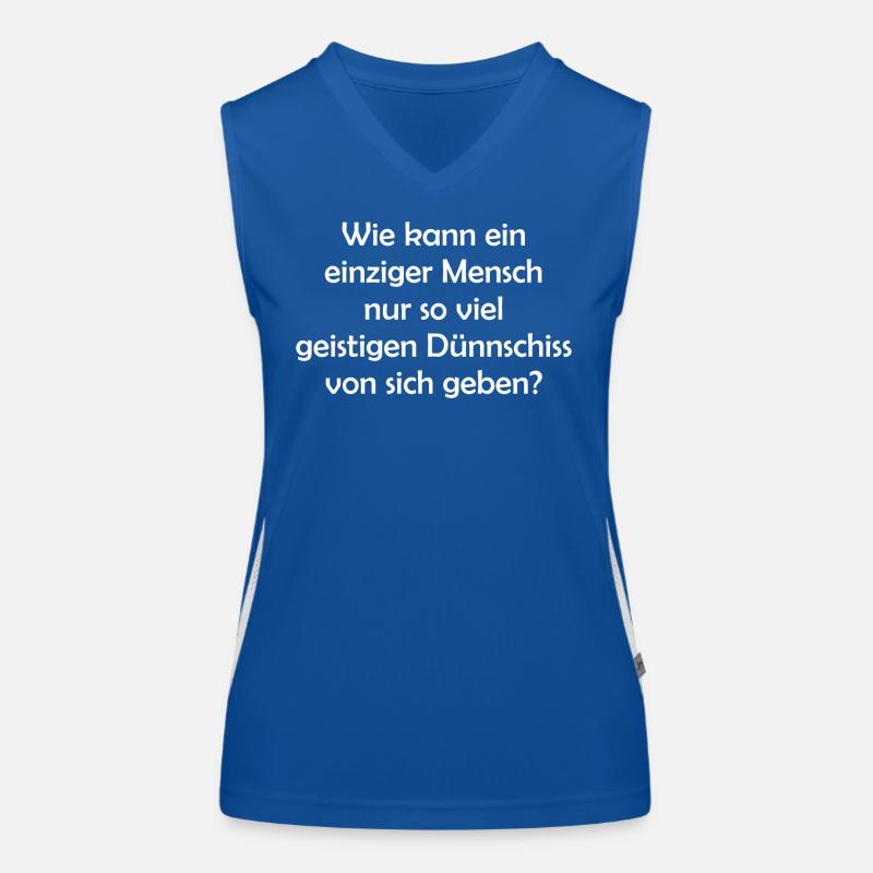 Wie kann ein einziger Mensch... Funktionelles Kontrast-Tank Top für Frauen