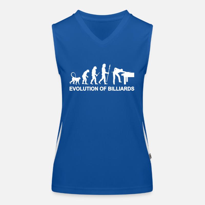 Entwicklung des Billardspiels Funktionelles Kontrast-Tank Top für Frauen