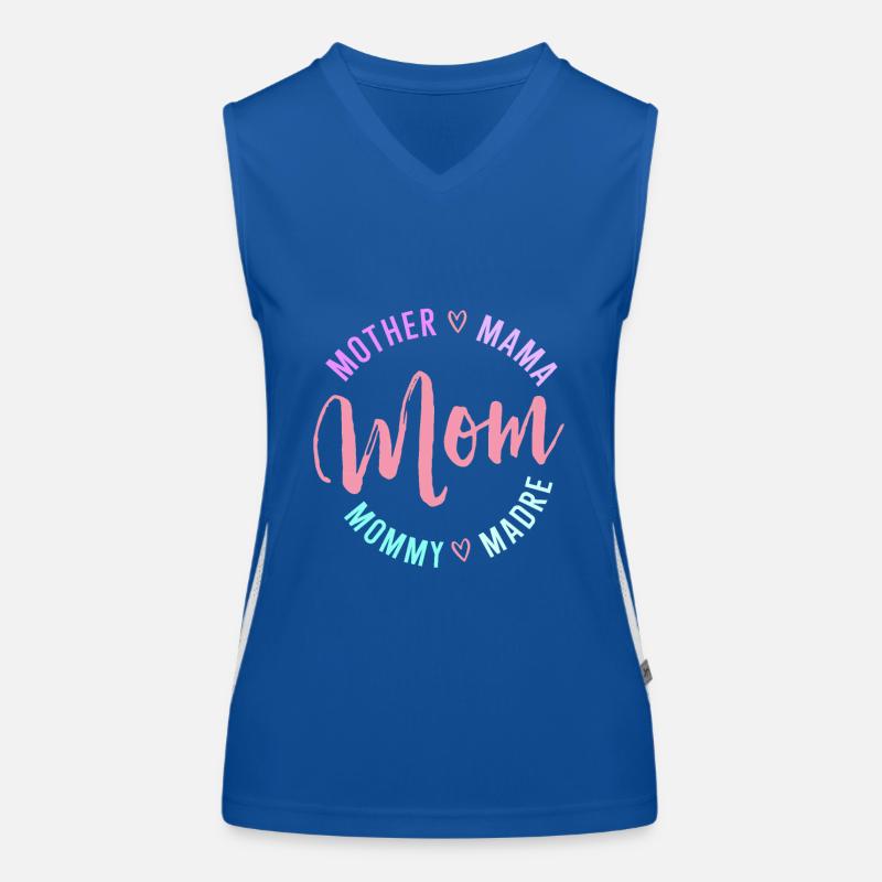 Mutter Mama Madre Mama Mama Muttertag Zitat Geschenk Funktionelles Kontrast-Tank Top für Frauen
