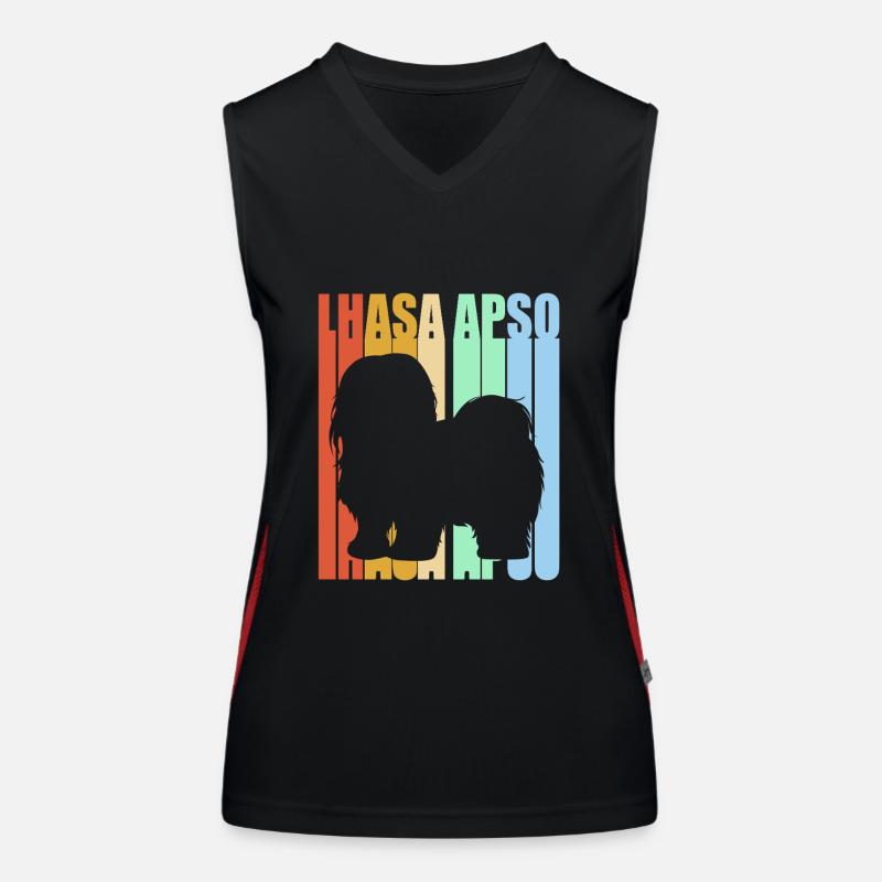 Lhasa Apso Funktionelles Kontrast-Tank Top für Frauen