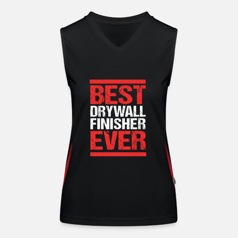 Construction site drywall assembly fitter Women's Functional Contrast Tank Top