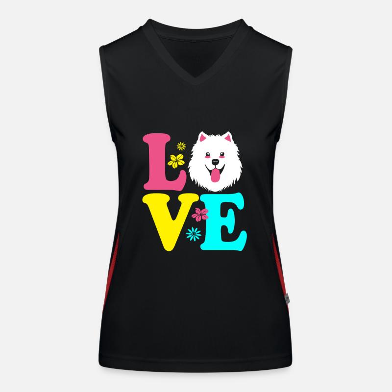 Samoyed Dog Samoyed Women's Functional Contrast Tank Top