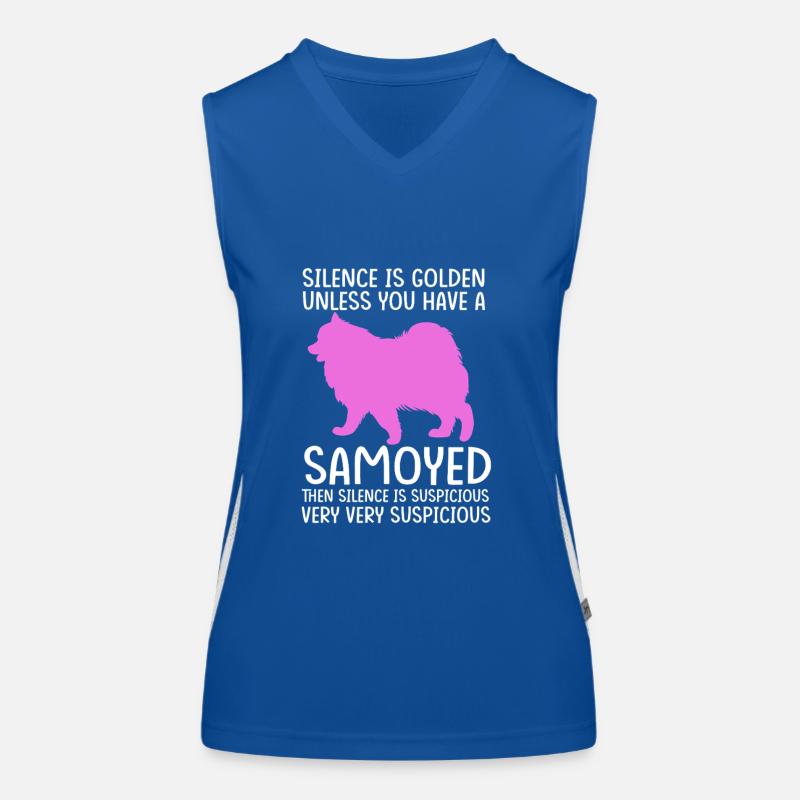 Chien Samoyède Samoyède Débardeur respirant contrasté Femme