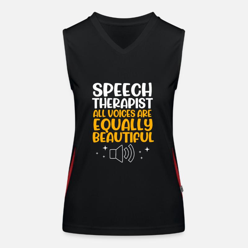 Speech Therapy Speech Therapist Women's Functional Contrast Tank Top