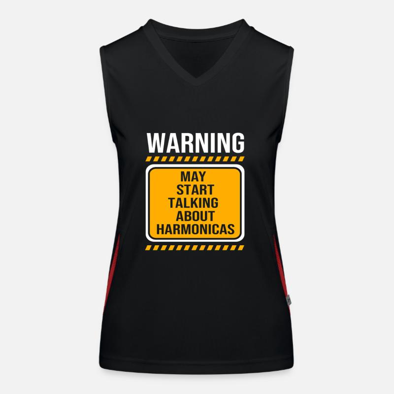 Mundharmonika Funktionelles Kontrast-Tank Top für Frauen