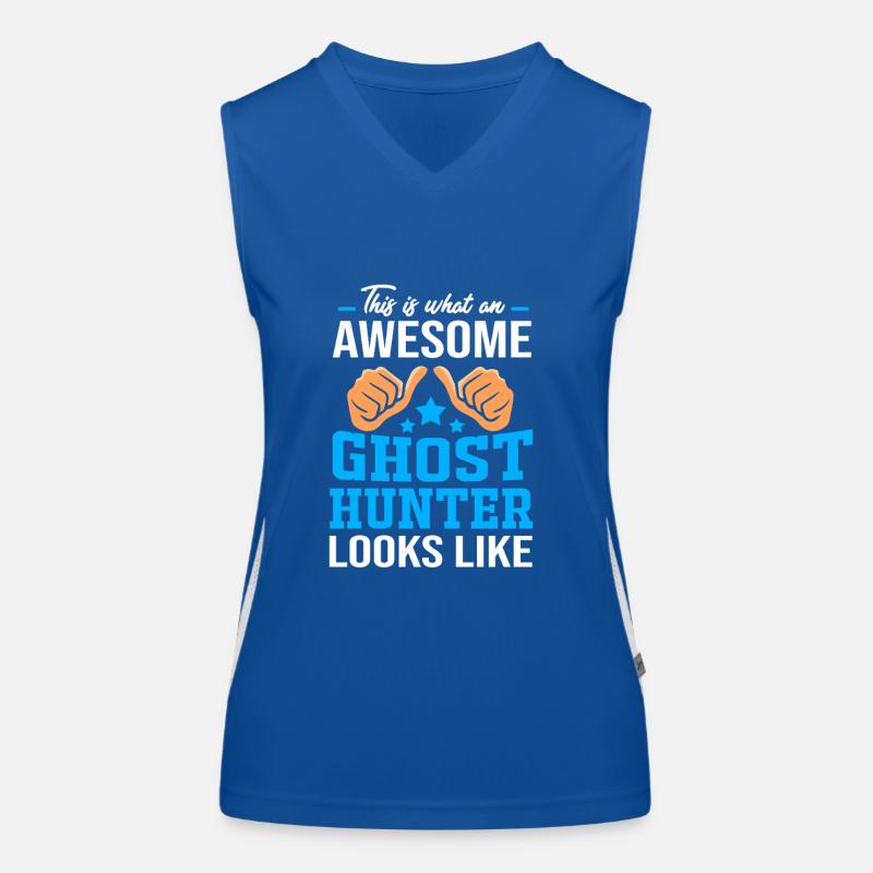 ghost witching hour ghosts paranormal Women's Functional Contrast Tank Top