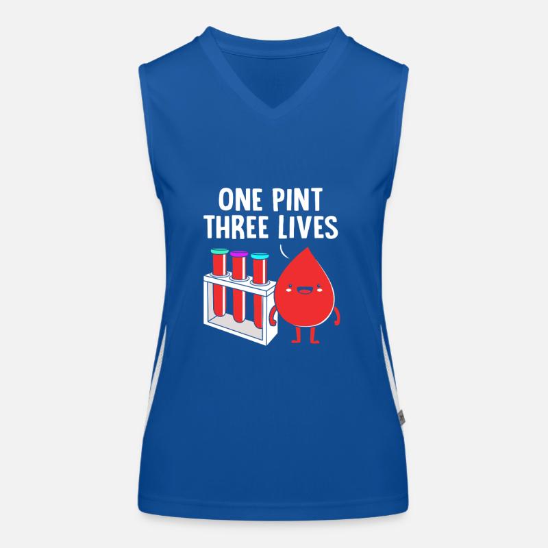 Blutspender Blut Blutspende Funktionelles Kontrast-Tank Top für Frauen
