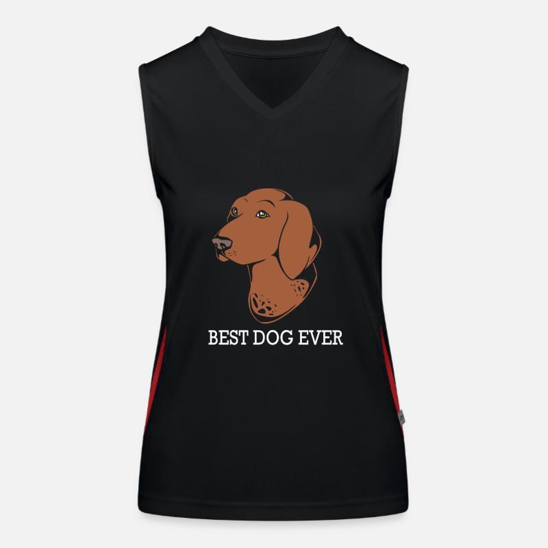 German Pointer Dog German Shorthair Women's Functional Contrast Tank Top