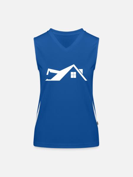 Roof - Women's Functional Contrast Tank Top - royal/white - Front