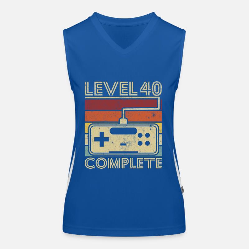 Level 40 complete Cadeau 40 ans D'anniversaire Débardeur respirant contrasté Femme