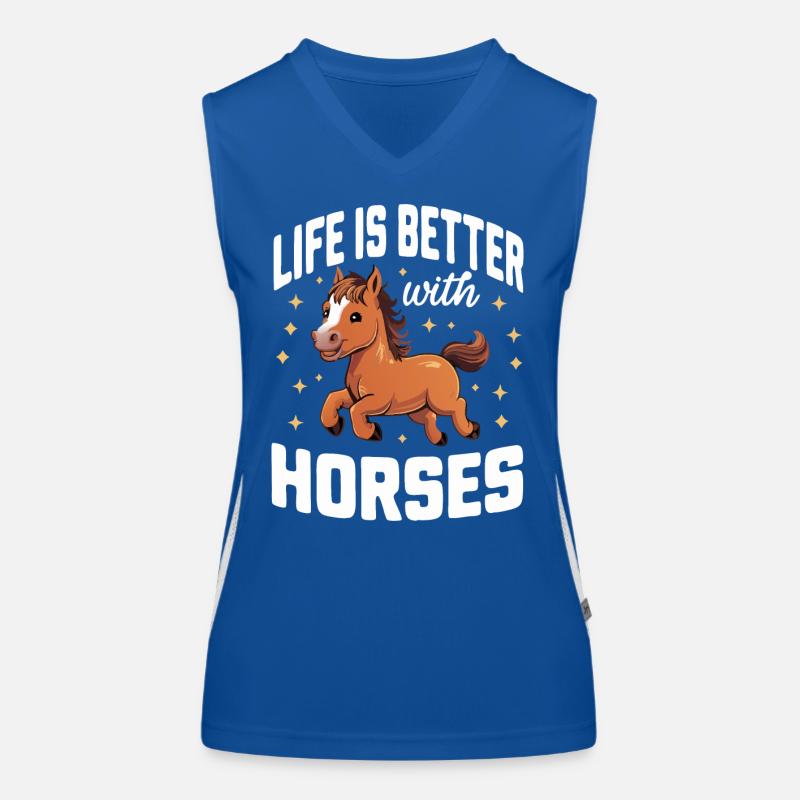 Cheval Équitation Équitation Saut d’obstacles Débardeur respirant contrasté Femme