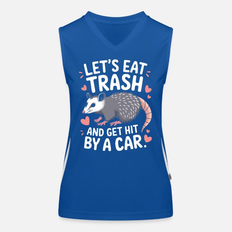 Opossum Possum Animal Women's Functional Contrast Tank Top