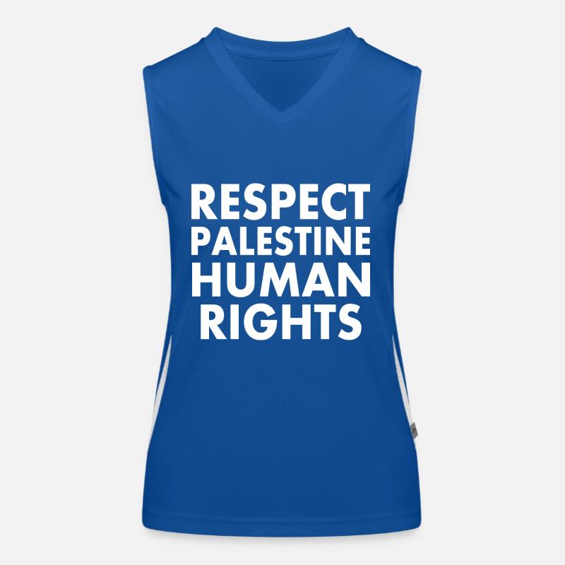 Respect palestine human rights Débardeur respirant contrasté Femme