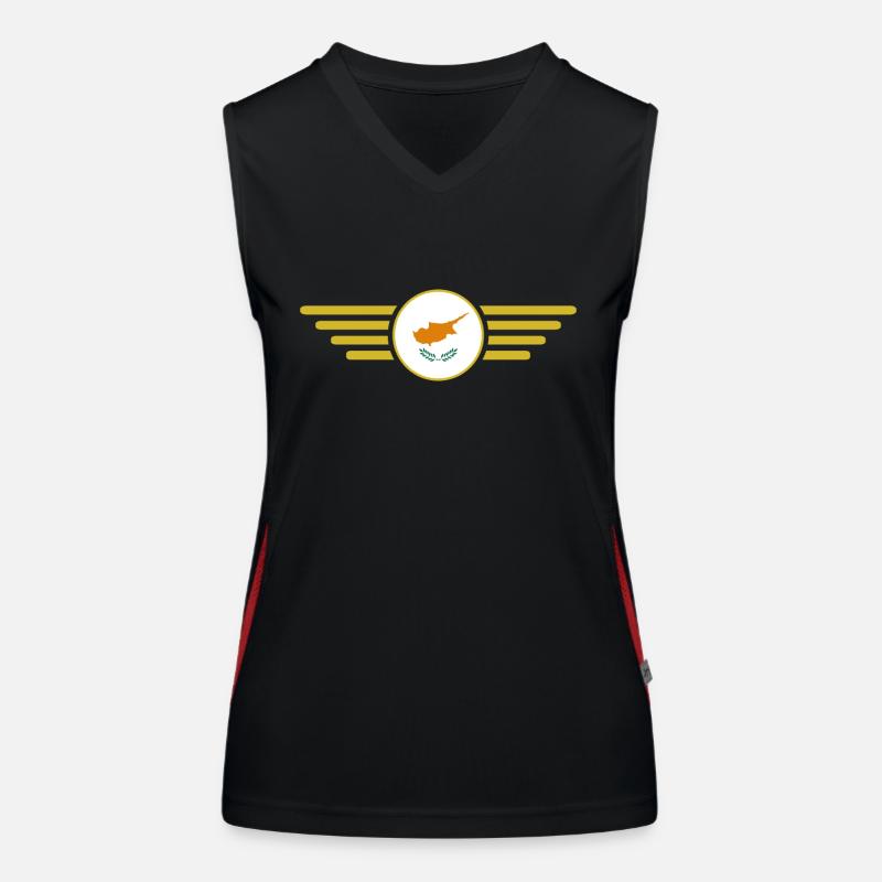 J’aime Chypre, T-shirt design de style élégance Débardeur respirant contrasté Femme