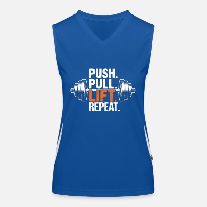 Push Pull Lift Repeat Women's Functional Contrast Tank Top