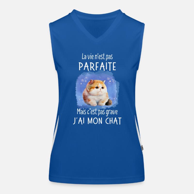Mais C’est Pas Grave J'ai Mon Chat Humour Débardeur respirant contrasté Femme