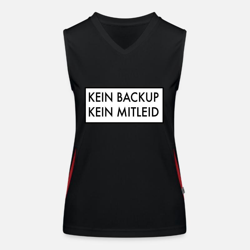 Kein Backup kein Mitleid Funktionelles Kontrast-Tank Top für Frauen