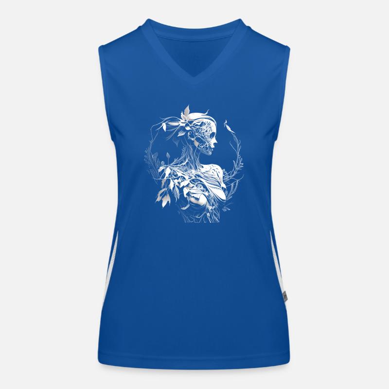 Surrealistischer Oberkörper einer Frau Funktionelles Kontrast-Tank Top für Frauen