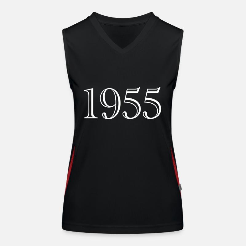 1955 - Geschenk geboren 1955 Funktionelles Kontrast-Tank Top für Frauen