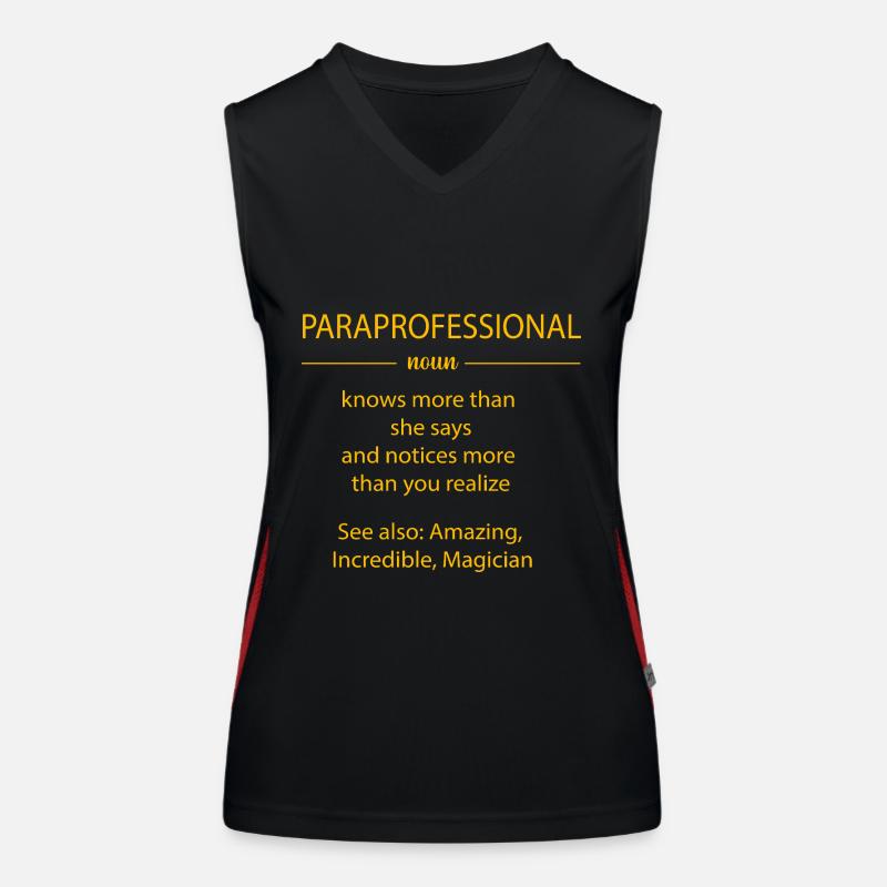 Aide-enseignant Paraéducateur paraprofessionnel Débardeur respirant contrasté Femme