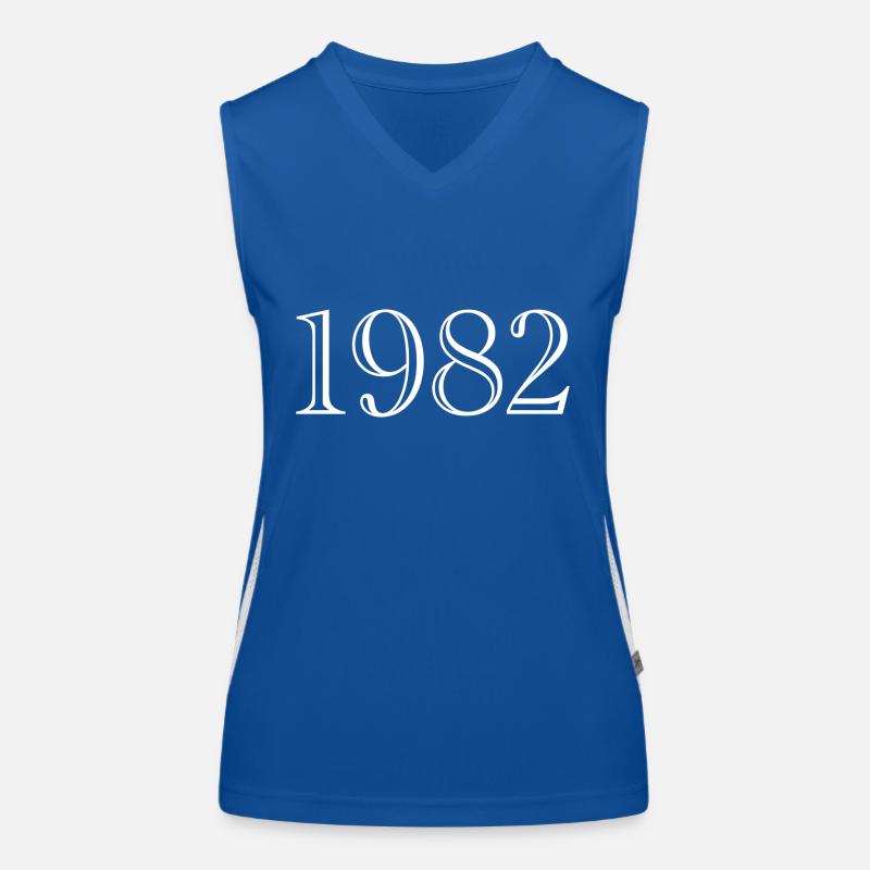 1982 - Geschenk geboren 1982 Funktionelles Kontrast-Tank Top für Frauen