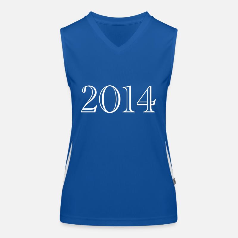 2014 - Geschenk geboren 2014 Funktionelles Kontrast-Tank Top für Frauen