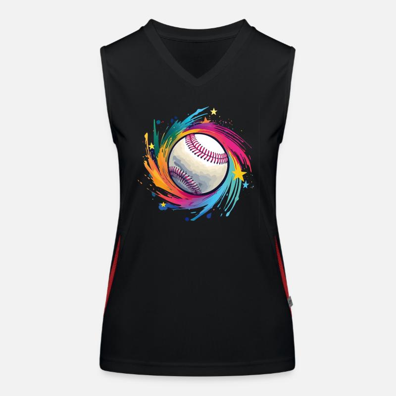 Baseball Funktionelles Kontrast-Tank Top für Frauen