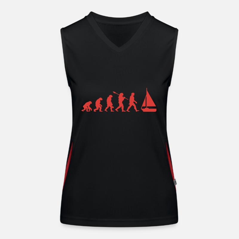 Evolution Segelboot Boot Funktionelles Kontrast-Tank Top für Frauen