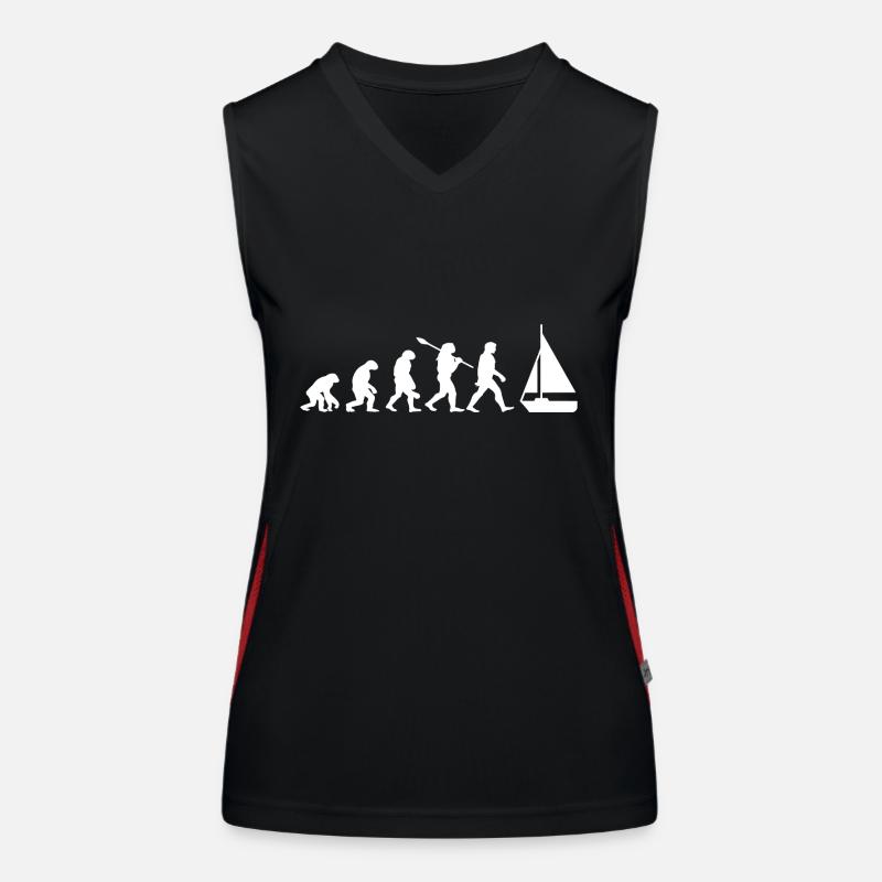 Evolution Segelboot Boot Funktionelles Kontrast-Tank Top für Frauen