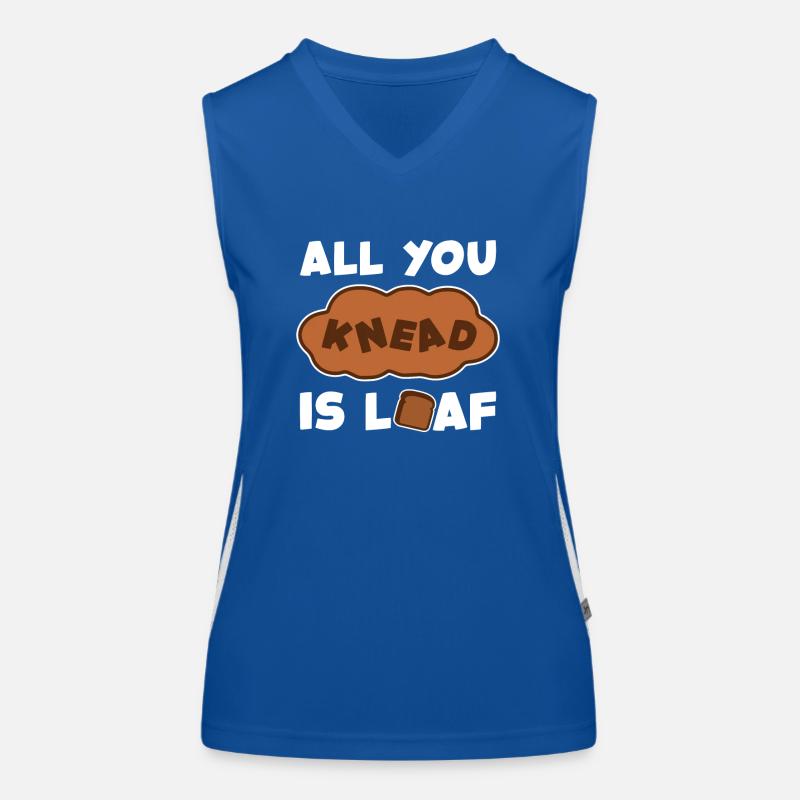 'All You Need Is Loaf' Funny Baking Design Women's Functional Contrast Tank Top