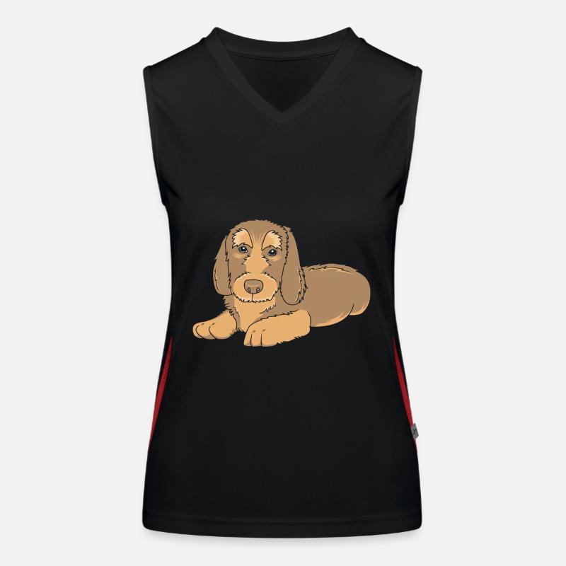 Dachshund wire-haired dachshund Women's Functional Contrast Tank Top